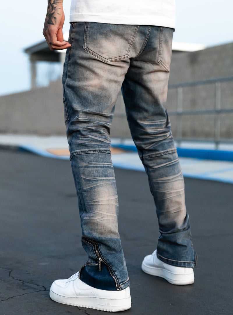 Ocean Fire Stacked Jeans
