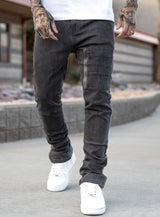 Stacked Track Jeans V3 in Grey