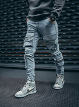 Cargo Jeans V3 in Light Blue