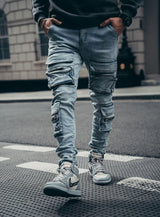 Cargo Jeans V3 in Light Blue