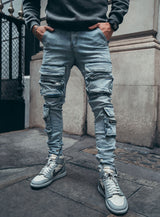 Cargo Jeans V3 in Light Blue