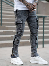 Signature Cargo Jeans in Grey