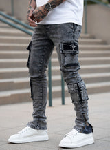 Signature Cargo Jeans in Grey