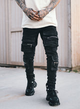 Cargo Jeans V3 in Jet Black
