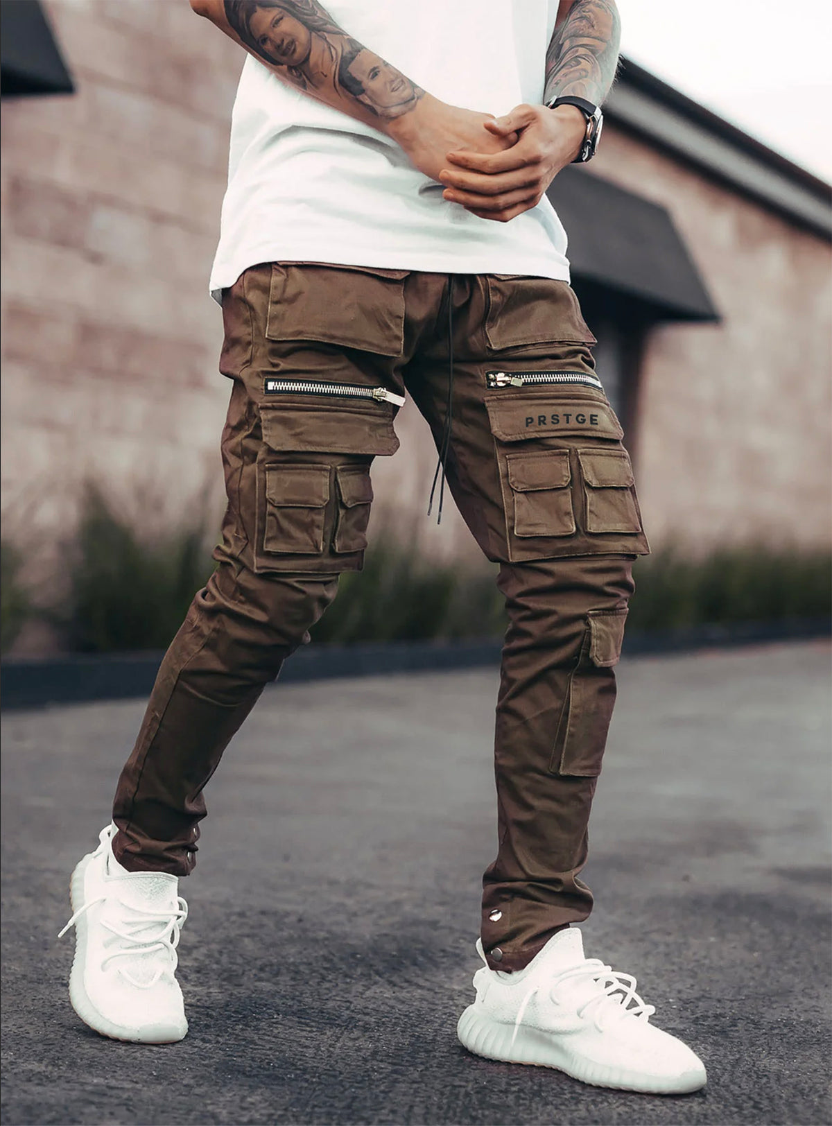 パンツ JOSE MOON OIL FADE CARGO PANTS BROWN 36