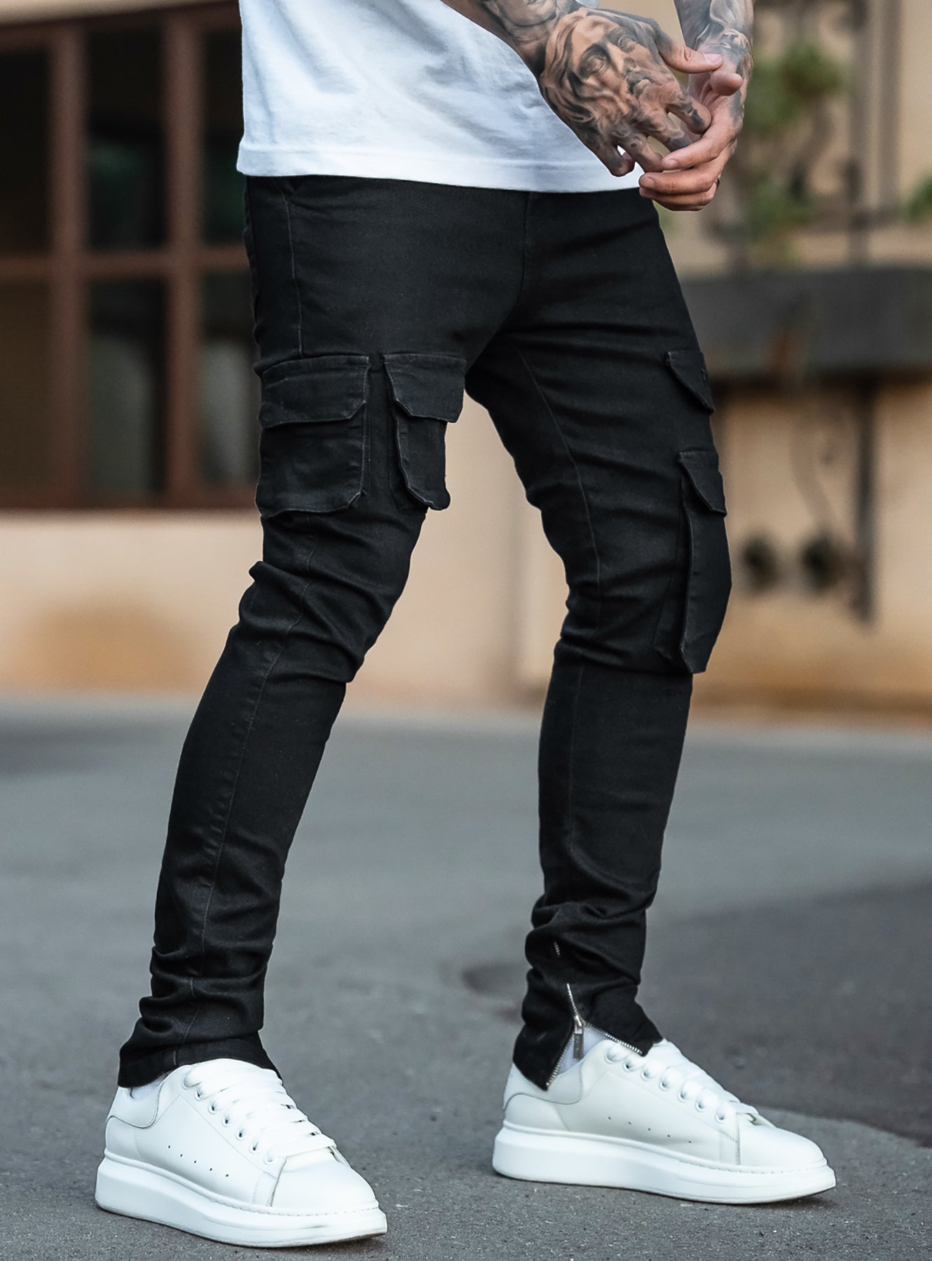 OG Cargo Jeans in Jet Black | PRSTGE