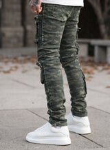 ''Never Out Of Pockets'' Cargo Jeans in Hard-Washed Camo
