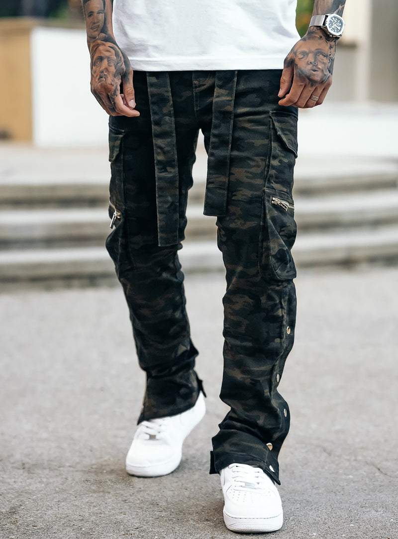 Cargo Pants Air Force 1s With Jeans Man Straight Leg Toggle Hem