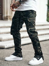 Snap Cargo Jeans in Camo