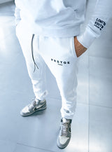 3D Sweatpants in White