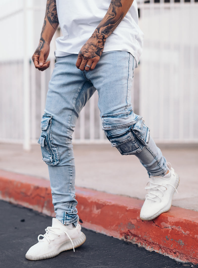 CSY Light blue cargo jeans