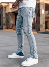 Blizzard Stacked Jeans in Light Blue