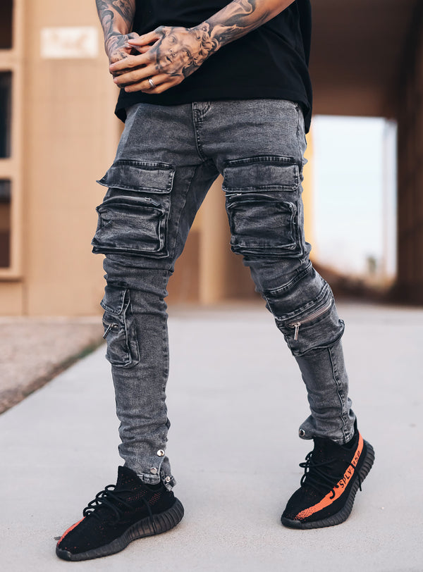 Cargo Jeans V3 in Grey