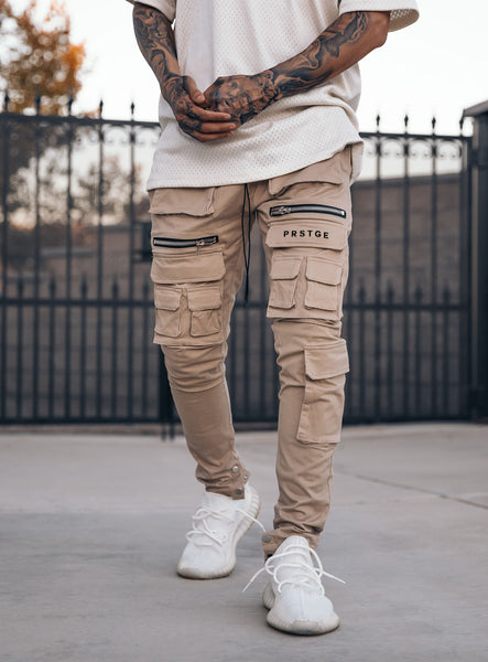 Utility Cargo Pants V3 in Sand Beige | PRSTGE