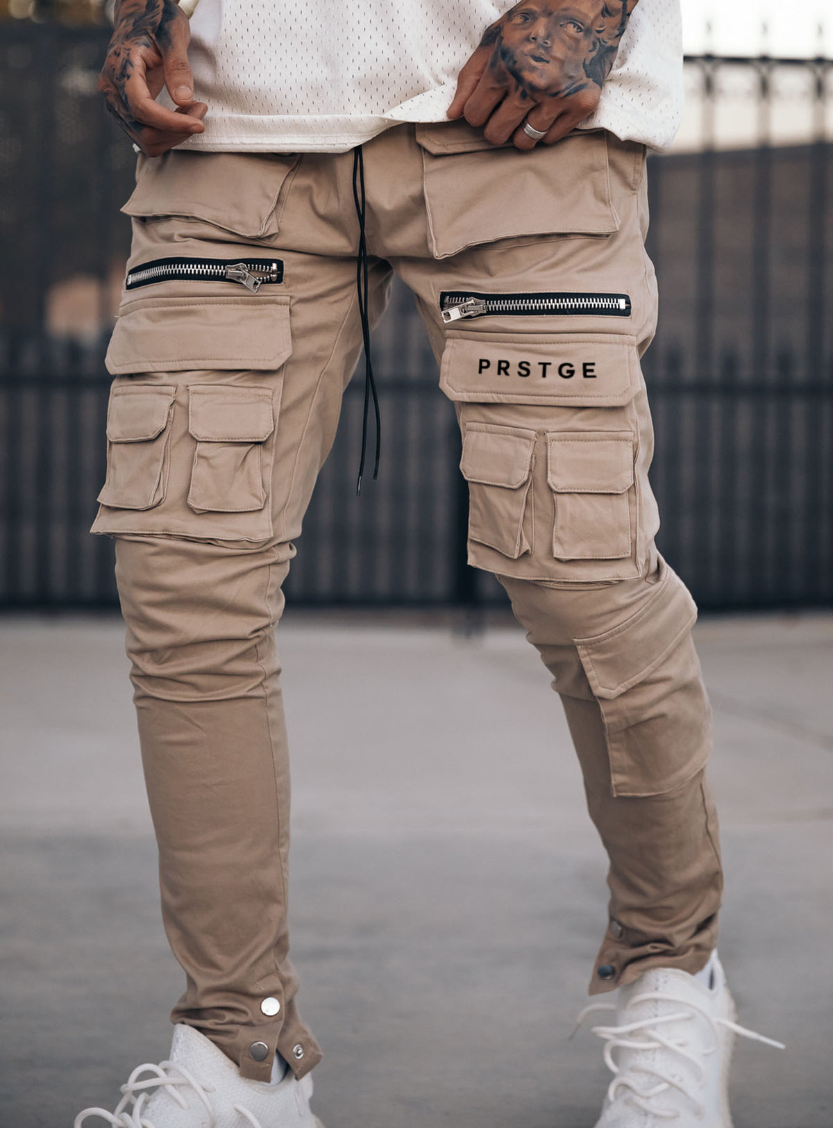 Utility Cargo Pants V3 in Sand Beige | PRSTGE