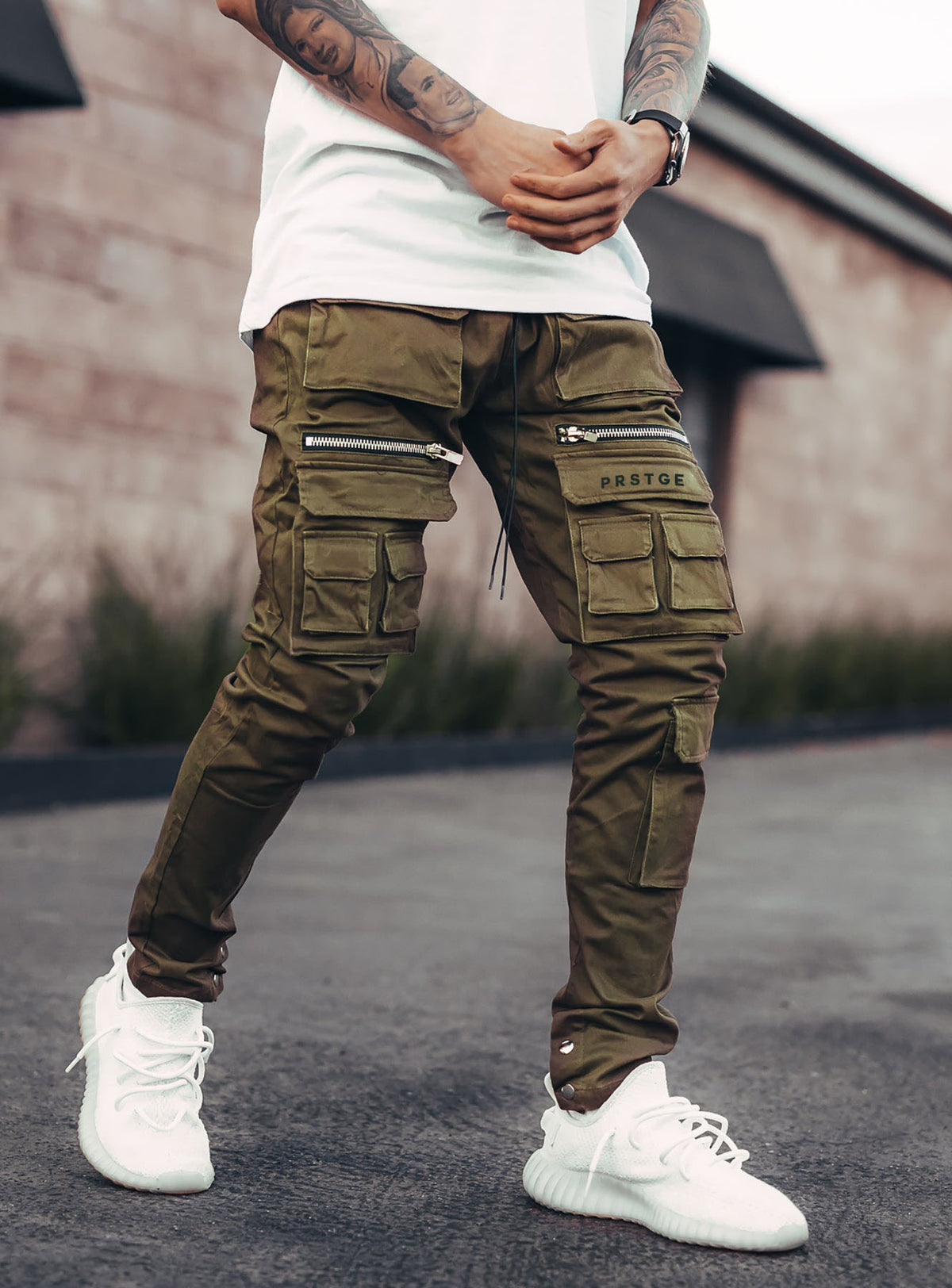 Utility Cargo Pants V3 in Olive | PRSTGE