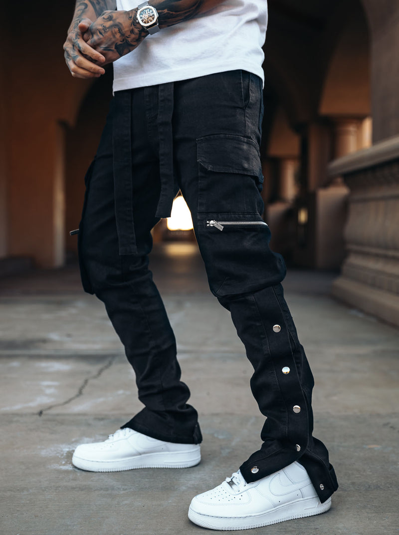G-Star Rovic tapered fit zip cargo pants 3D in black | ASOS